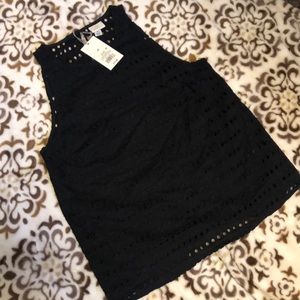 Black Circle Pattern Tank Top